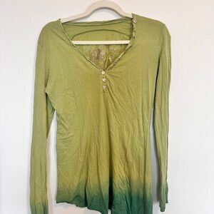 Green Ombre Long Sleeve Top